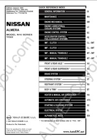 Nissan Almera N16 Service and Repair Manual