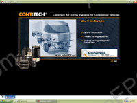 Contitech 2004/2005 electronic spare parts catalogue air spring systems for trucks, buses, commercial vehicles