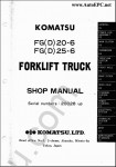 Komatsu ForkLift Truck electronic spare parts catalogue (parts books), shop manuals Komatsu Forklifs