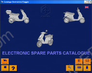 Piaggio spare parts catalogue, presented all models scooters Piaggio