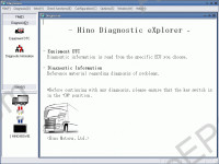Hino Explorer Diagnosis software, dealer diagnostic software Hino Trucks