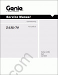 Genie forklift service manual for Genie Telehandler, Material and Small Personnel Lift, Scissor, Stick Boom, Towed Products, Z Boom