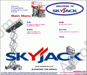 SkyJack Lifts parts catalog Sky Jack, service manual, electrical wiring diagrams, hydraulic schematics, operator manuals