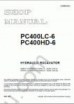 Komatsu Hydraulic Excavator PC400LC-6, PC400HD-6 Shop manual, for excavator Komatsu PC400LC-6, PC400HD-6
