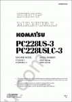 Komatsu Hydraulic Excavator PC228US-3, PC228USLC-3 Maintenance and operation manual, service manual for Komatsu Hydraulic Excavator PC228US-3, PC228USLC-3