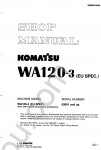 Komatsu Wheel Loader WA120L-3MC Original workshop manual for Komatsu Wheel Loader WA120L-3MC