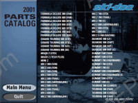 Bombardier Ski Doo 2001 spare parts catalog BRP Ski Doo, service manual, maintenance, wiring diagram, specifications