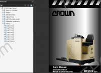 Crown Forklift spare parts catalog for Crown forklifts, Technical Service Bulletins, Maintenance Manuals