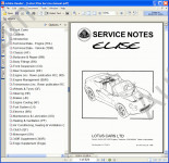 Lotus Elise 1996-2003 workshop service manual, spare parts catalog Lotus Elise