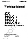 Hitachi Service Manual ZX-160LC-3, ZX-180LC-3, ZX-180LCN-3 (ZAXIS) workshop service manual, wiring diagram, hydraulic diagram