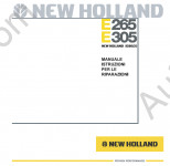 New Holland E265 / E305 Workshop Service Manual Workshop Service Manual for New Holland E265 / E305, Electrical Wiring Diagram, Hydraulic Diagram, Maintenance Manual, Parts Manual