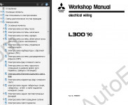 Mitsubishi L300 1990-1998 Wiring Diagram electrical wiring diagrams, pin assignments, component locations, connector views, functional descriptions, electrical troubleshooting manual Mitsubishi L300, 1990-1998
