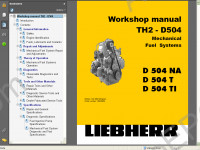Liebherr TH2 - D504 Diesel Engine Service Manual workshop service manual Liebherr Diesel Engine TH2-D504, repair manual, assembly, disassembly, specifications