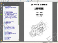 Liebherr Diesel Engines D904/906, D914/916, D924/926 Service Manual workshop service manual Liebherr Diesel Engine D904/906, D914/916, D924/926, repair manual, assembly, disassembly, specifications