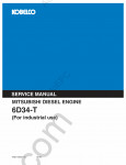 Kobelco Mitsubishi Engine 6D34-T for Industrial Use repair manuals for Mitsubishi Engine 6D34-T for Industrial Use