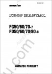 Komatsu ForkLift Truck FG50/60/70-7, FD50/60/70/80-8 shop manual for KOMATSU FORKLIFT TRUCKS FG50/60/70-7, FD50/60/70/80-8