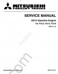 Mitsubishi Engine 4G15 Service manual for gasoline engine 4G15
