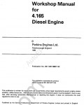 Perkins Engine 4.165 Perkins Service Manual 4.165