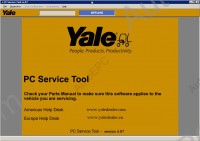 Yale PC Service Tool v4.88 diagnostic program 1-8 Ton PC Service Tool. You must have dealer login/pass for start the program.