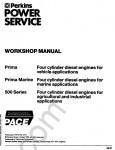 Perkins Engine 500 Series workshop manual for Perkins Engine 500