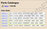 Fermec Terex 820/860/970/TX760/TX860/TX870 spare parts catalogs for Terex loaders backhoes, series 820, 860, 970, TX760, TX860, TX870, PDF.