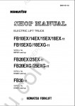 Komatsu Electric Lift Truck FB10EX, FB14EX, FB15EX, FB18EX-11, FB15EXG, FB18EXG-11, FB20EX, FB25EX-11, FB20EXG, FB25EXG-11, FB30-11 shop manual for KOMATSU Electric Lift Truck FB10EX, FB14EX, FB15EX, FB18EX-11, FB15EXG, FB18EXG-11, FB20EX, FB25EX-11, FB20EXG, FB25EXG-11, FB30-11