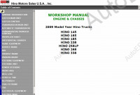 Hino Workshop Manual 2009 - 145, 165, 185, 238, 258LP, 268, 338, HTML Chassis workshop manuals - 145, 165, 185, 238, 258LP, 268, 338. Engines workshop manuals - J05D-TF, J08E-TV, J08E-TW.