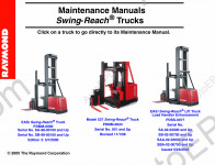Raymond Maintenance Manual Swing-Reach Trucks Workshop Service Manual for Raymond Swing-Reach Trucks