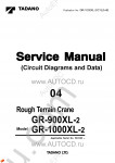Tadano Rough Terrain Crane GR-900XL-2, GR-1000XL-2 - Service Manual workshop service manuals for Tadano Rough Terrain Crane GR-900XL-2, GR-1000XL-2