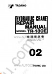 Tadano Rough Terrain Crane TR-180E-1 Service Manual and Circuit Diagrams for Tadano Rough Terrain Crane TR-180E-1
