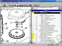 Mercury 2007 Midas 6.0, electronic spare parts catalogue outboard motors Mercury, service bulletins, wiring diagrams