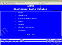 Acura electronic spare parts catalogue