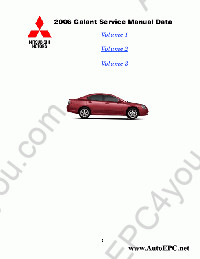 Mitsubishi Galant 2006 The description of technology of repair and service, diagnostics, bodywork and other repair information for MMC Galant.