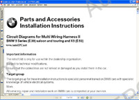 BMW EBA original spare parts and accessories installation manual, connection, adjustment, electrical wiring diagrams, all series BMW cars