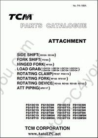 TCM Forklift spare parts catalogue TCM Forklift, presented TCM Forklift Trucks Series FD10-FD100, FG10-FG50, FHG35N9, FHG36N9, FHD35N9, FHD36N9, PDF
