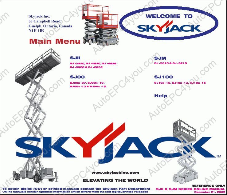 Skyjack 6826RT & 6832RT Compact Rough Terrain Series Maintenance Parts Manual 3