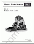 ASV RC-30 Loader spare parts catalog, parts book, parts manual, service manual for mini skid steer loader ASV RC-30