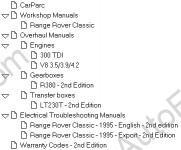 Range Rover 95-98, Range Rover Clasic 1995, Defender, Discovery 95-98 workshop service manual, wiring diagram, body repair manual Range Rover 95-98, Range Rover Clasic 1995, Land Rover Defender, Discovery 95-98 