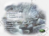 Range Rover, New Range Rover, Defender, Discovery II, FreeLander 01MY=> 2000-2002 Workshop manual, wiring diagram, maintenance Range Rover, New Range Rover, Defender, Discovery II, FreeLander 01MY=> 2000-2002