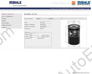 Mahle Parts Catalog spare parts catalog, filters Mahle, Knecht and engine components Mahle