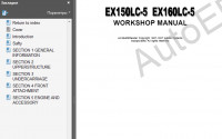Hitachi EX150LC-5/160LC-5 Excavator Workshop Service Manual Workshop Service Manual Hitachi EX150LC-5/160LC-5, Troubleshooting, Wiring and Hydraulic Diagram, Operational Principle Hitachi