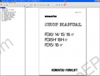 Komatsu ForkLift Workshop Service Manual 2010 workshop service manual Komatsu Forklift Truck, electrical wiring diagram, hydraulic circuit diagram, maintenance