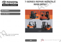 Toyota Forklift 7 Series GAS/LPG/ Electric Models Service Manual Workshop Service Manual, Repair Manual for Toyota GAS/LPG Models, Electric Models, troubleshooting