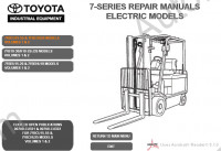 Toyota Forklift 7 Series GAS/LPG/ Electric Models Service Manual Workshop Service Manual, Repair Manual for Toyota GAS/LPG Models, Electric Models, troubleshooting