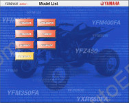 Yamaha ATV Repair Manuals 2005 Service and Repair Manuals, Electrical Wiring Diagrams Yamaha ATV YFM50, YFM80W, YFM125, YFS200, YFM250B, YFM350, YFM350A, YFM350FA, YFZ350, Yamaha YFM400FA, YFM400FW, YFM450FA, YFZ450, YFM660F, YFM660R, YXR660FA
