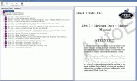 Mack Class 8 and Medium Duty repair manuals, service manuals, workshop manuals, electrical wiring diagrams, presented Mack Truck Medium Duty and Mack Truck Class 8