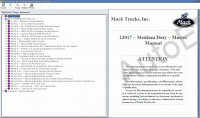 Mack Class 8 and Medium Duty repair manuals, service manuals, workshop manuals, electrical wiring diagrams, presented Mack Truck Medium Duty and Mack Truck Class 8