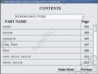 Hitachi Large spare parts catalog for small excavators EX400 - EX3500