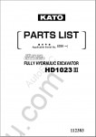 KATO HD1023-III fully hydraulic excavator original spare parts catalog, PDF
