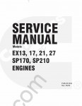 Robin Subaru Engines Service Manual EX13, 17, 21, 27, SP170, SP210 Workshop Service manuals for Robin Subaru EX13, 17, 21, 27, SP170, SP210 Engines. PDF